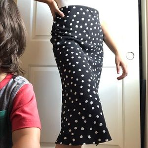 Rachel Zoe polkadot skirt